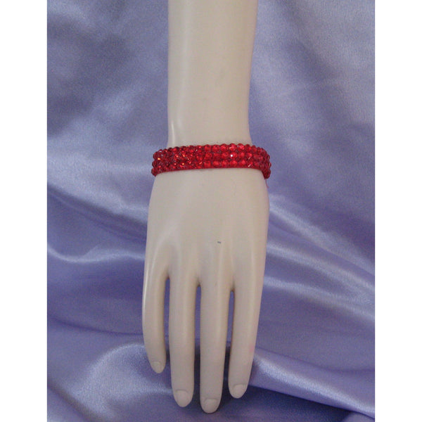 Red Crystal Cube Swarovski Bracelet